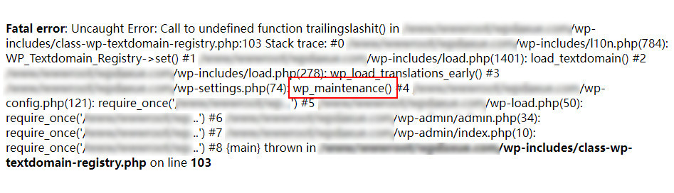 解决WordPress错误：Call to undefined function trailingslashit - 2022 12 11 094155